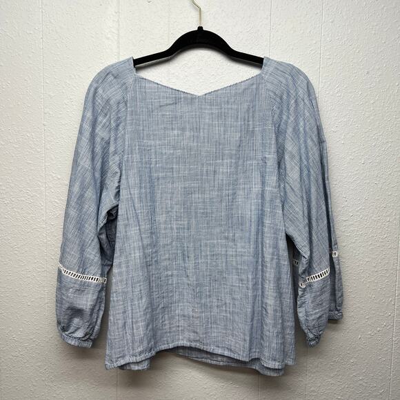Fringe Womens Top 1X Boho Fairy Relaxed Comfort Lightweight Cottagecore Western - Picture 5 of 9